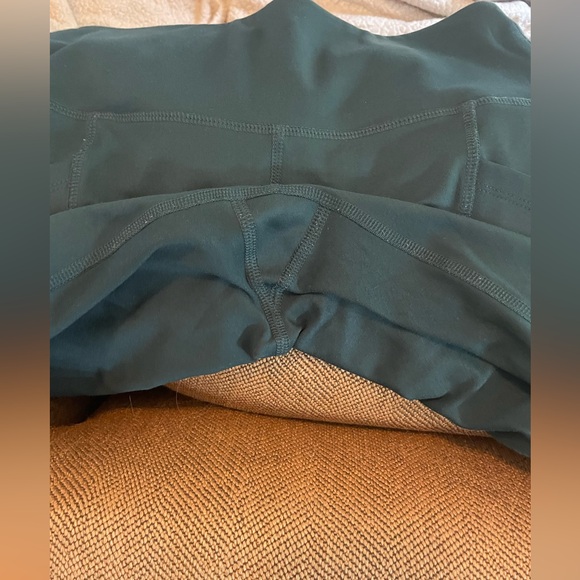 MARIKA SPORT teal leggings, Sz S, mid-calf length with side pockets, EUC - Picture 5 of 5